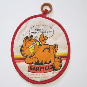 Vintage Garfield Potholder Cartoon Cat Oven Pot Holder Jim Davis 1978 Has Flaws